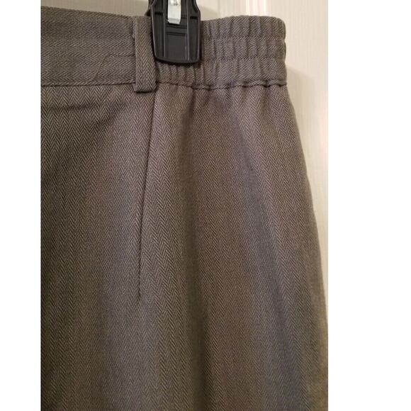 Ship n Shore Women's Herringbone Dress Career Pants Sz 16 Elas Waist Pleat Frnt - Picture 6 of 8
